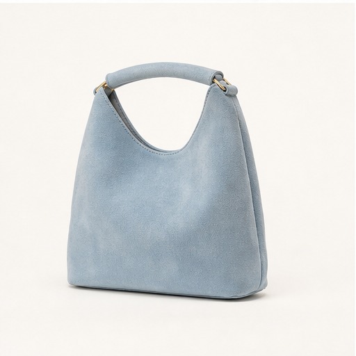 CADRIVAS light blue suede handbag